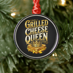 Gegrilde Kaas Dag Metalen Ornament