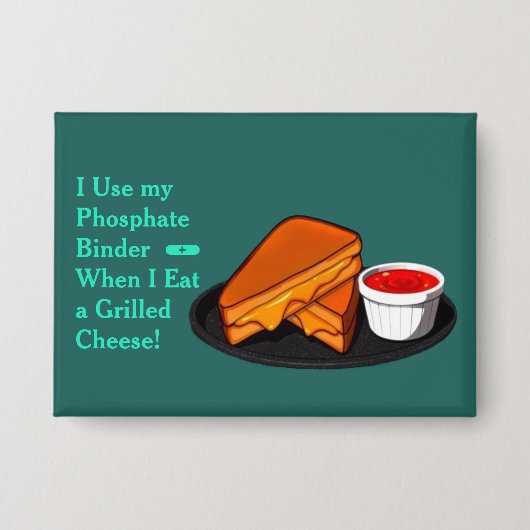 Gegrilde Kaas Fosfaat Binder Knop Button (Voorkant)