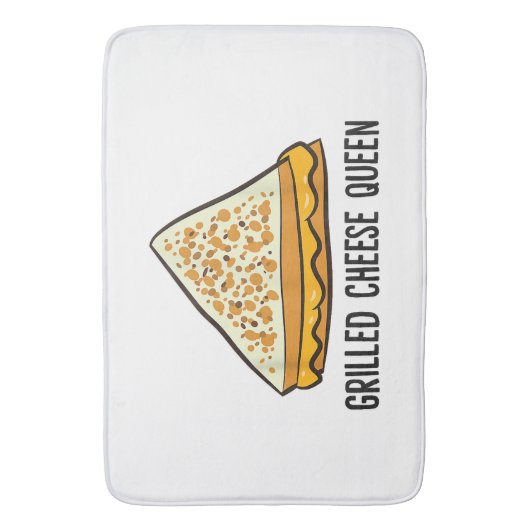 Gegrilde kaas Koningin Grappige gegrilde kaas Badmat (Voorkant Verticaal)