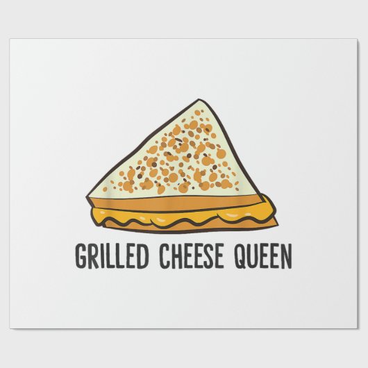 Gegrilde kaas Koningin Grappige gegrilde kaas Cadeaupapier (Vlak)