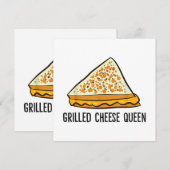 Gegrilde kaas Koningin Grappige gegrilde kaas Kaart (Voorkant / Achterkant)