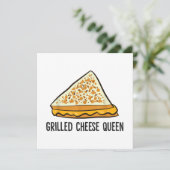 Gegrilde kaas Koningin Grappige gegrilde kaas Kaart (Staand voorkant)