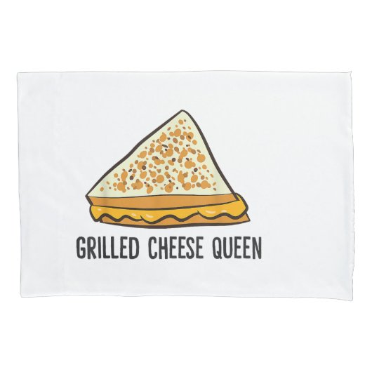 Gegrilde kaas Koningin Grappige gegrilde kaas Kussensloop (Voorkant)