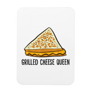 Gegrilde Kaas Koningin Grappige Gegrilde Kaas Magneet