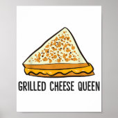 Gegrilde kaas Koningin Grappige gegrilde kaas Poster (Voorkant)