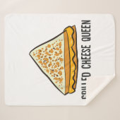 Gegrilde kaas Koningin Grappige gegrilde kaas Sherpa Deken (Voorkant (horizontaal))