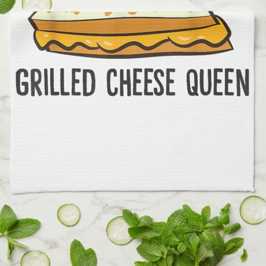 Gegrilde kaas Koningin Grappige gegrilde kaas Theedoek (Gevouwen)