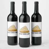 Gegrilde kaas Koningin Grappige gegrilde kaas Wijn Etiket (Flessen)