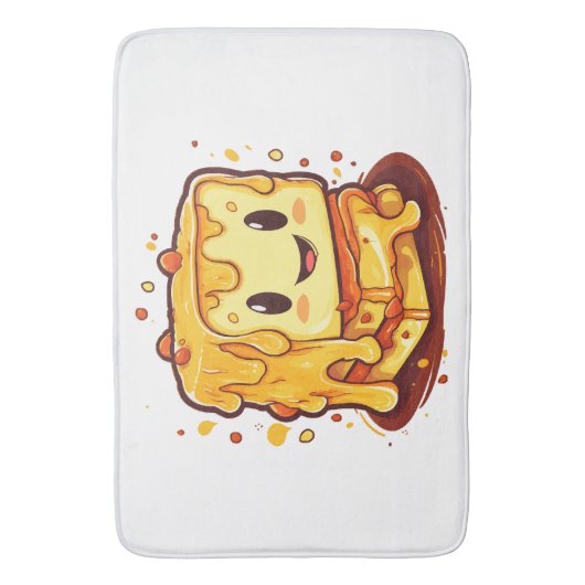 Gegrilde kaas liefhebber badmat (Voorkant Verticaal)