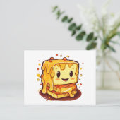 Gegrilde kaas liefhebber feestdagenkaart (Staand voorkant)