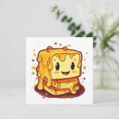 Gegrilde kaas liefhebber kaart (Staand voorkant)
