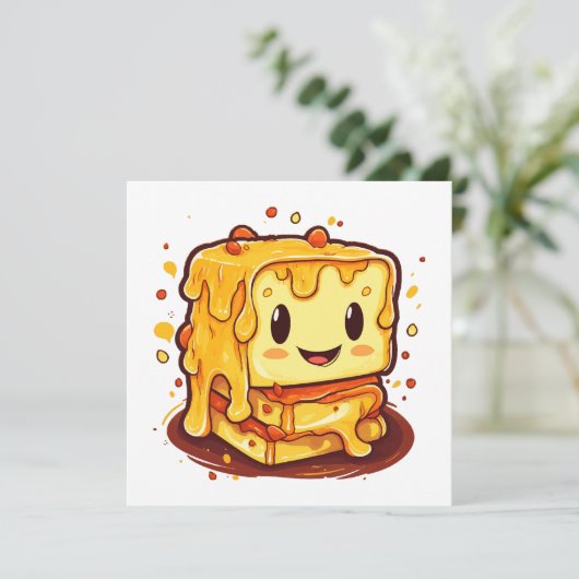 Gegrilde kaas liefhebber kaart (Staand voorkant)