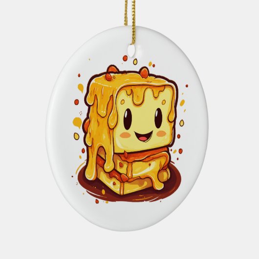 Gegrilde kaas liefhebber keramisch ornament (Rechts)