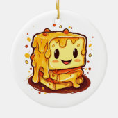Gegrilde kaas liefhebber keramisch ornament (Achterkant)