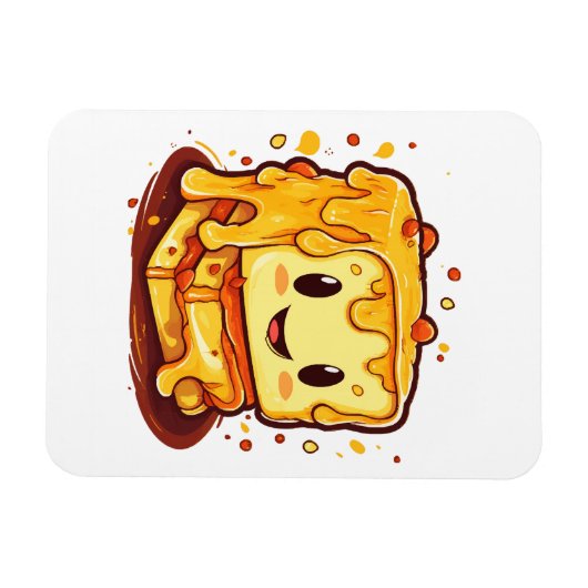 Gegrilde kaas liefhebber magneet (Horizontaal)