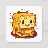 Gegrilde kaas liefhebber vierkante visitekaartje (Voorkant)