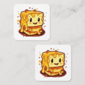 Gegrilde kaas liefhebber vierkante visitekaartje (Voorkant / Achterkant)