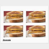 Gegrilde Kaas Sandwich Rechthoekige Sticker (Vel)