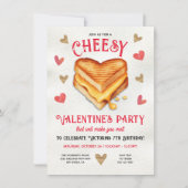 Gegrilde Kaas Valentijnse  Galentines dag Party Kaart (Voorkant)