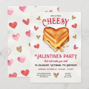 Gegrilde Kaas Valentijnse  Galentines dag Party Kaart