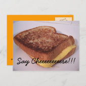 gegrilde kaas, zeg Cheeeeeeese!! Briefkaart (Voorkant / Achterkant)