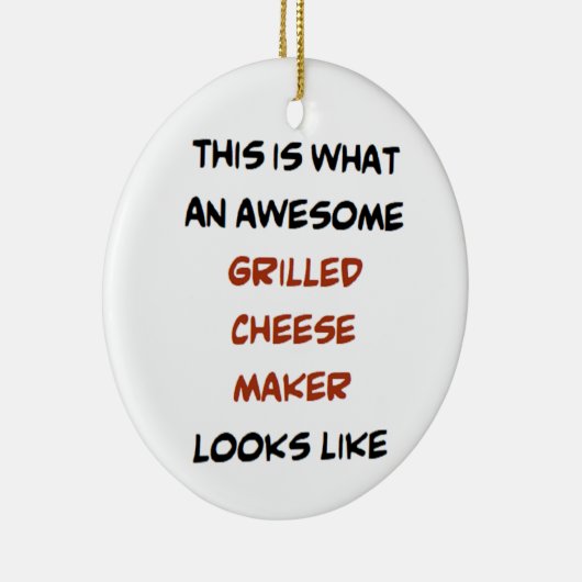 gegrilde kaasmaker, geweldige keramisch ornament (Rechts)