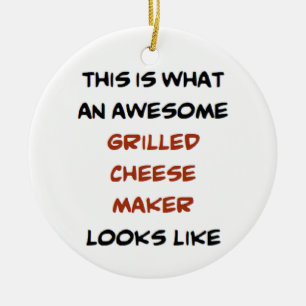 gegrilde kaasmaker, geweldige keramisch ornament