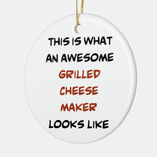 gegrilde kaasmaker, geweldige keramisch ornament (Links)