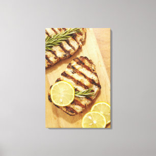 Gegrilde kippenborsten canvas afdruk