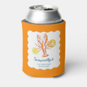 Gegrilde Kreeft Staarten BBQ Vis Zomer Verjaardag Blikjeskoeler (Blikje Achterkant)