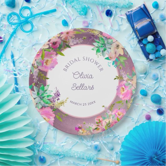 Gegrilde lavendel Engelse tuin Vrijgezellenfeest Papieren Bordje (Feest)