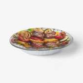 Gegrilde lekkernijen papieren kommen (Gebogen)