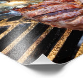 Gegrilde Steak Wall Afdrukken Foto Afdruk (Hoek)