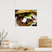 Gegrilde varkenssandwich poster (Keuken)