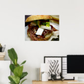 Gegrilde varkenssandwich poster (Thuiskantoor)