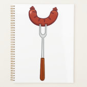 Gegrilde worst op BBQ-vork Planner (Voorkant)