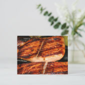 Gegrilde Zalm Briefkaart (Staand voorkant)