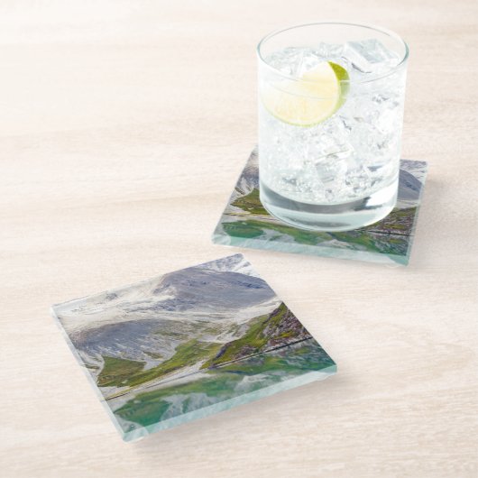 Gegroeid in het Blauw Glazen Onderzetter (Schuin)