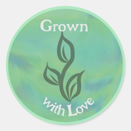 Gegroeid met Liefde I Ronde Sticker (Voorkant)