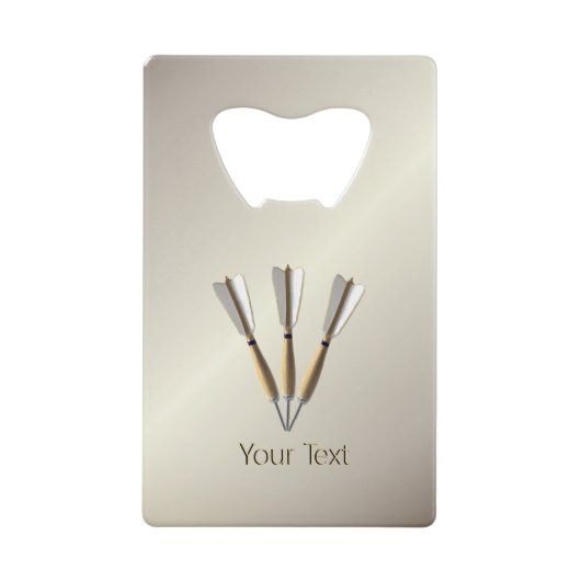 Gegroepeerd Dart-ontwerp Creditkaart Flessenopener (Voorkant)