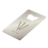 Gegroepeerd Dart-ontwerp Creditkaart Flessenopener (Voorkant Gekanteld)