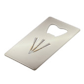 Gegroepeerd Dart-ontwerp Creditkaart Flessenopener (Achterkant Gekanteld)