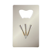 Gegroepeerd Dart-ontwerp Creditkaart Flessenopener (Achterkant)