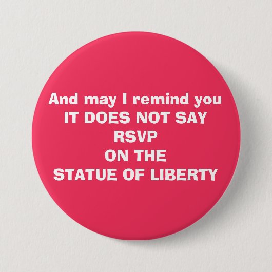 Gegroepeerd tegen immigratieverbod ronde button 7,6 cm (Voorkant)