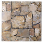 Gegroepeerde Flagstone-Tegels verheffen zich buite Tegeltje (Voorkant)