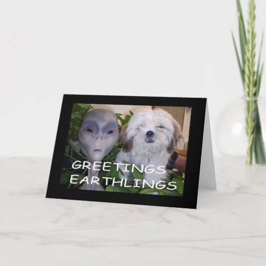 Gegroet aardbewoners kaart (Voorkant)