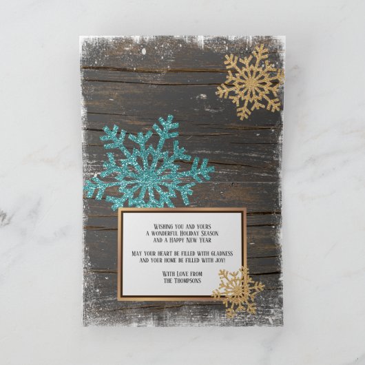 Gegroet met liefdesseizoenen feestdagen kaart (Binnen)