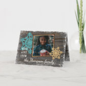 Gegroet met liefdesseizoenen feestdagen kaart (Voorkant)