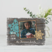 Gegroet met liefdesseizoenen feestdagenkaart (Staand voorkant)