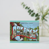 Gegroet uit Arkansas vintage Briefkaart (Staand voorkant)